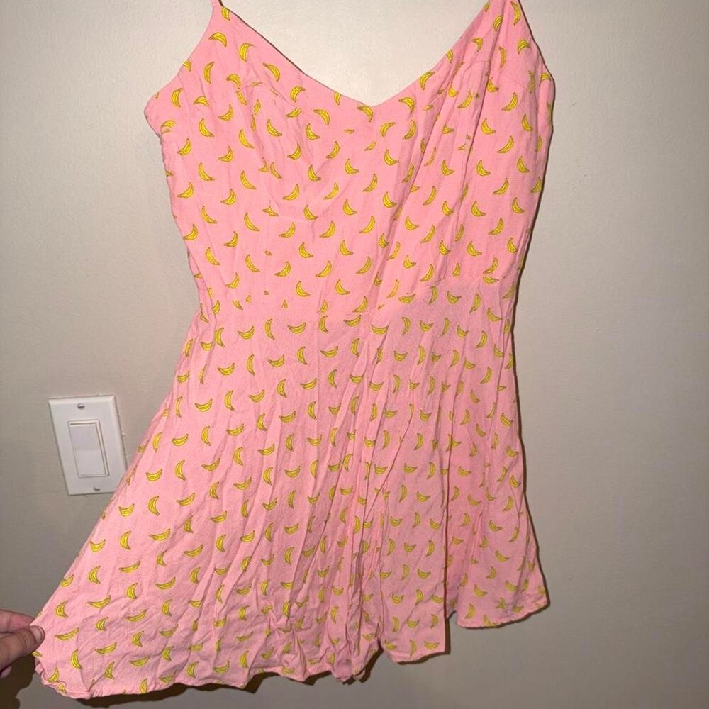 Zara Pink Banana Print Romper Size S